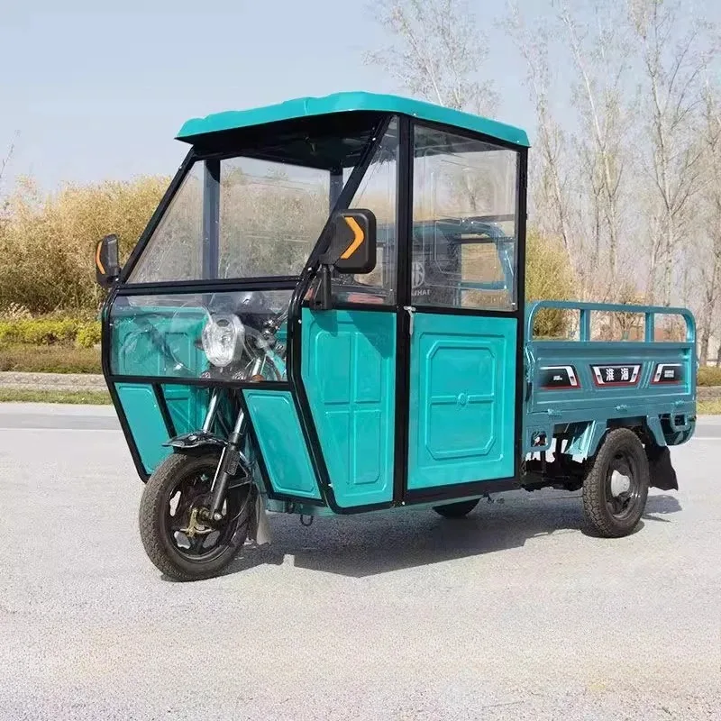 

Electric tricycle carport canopy cab canopy plastic iron sheet fully transparent thickened three-wheel rain awning