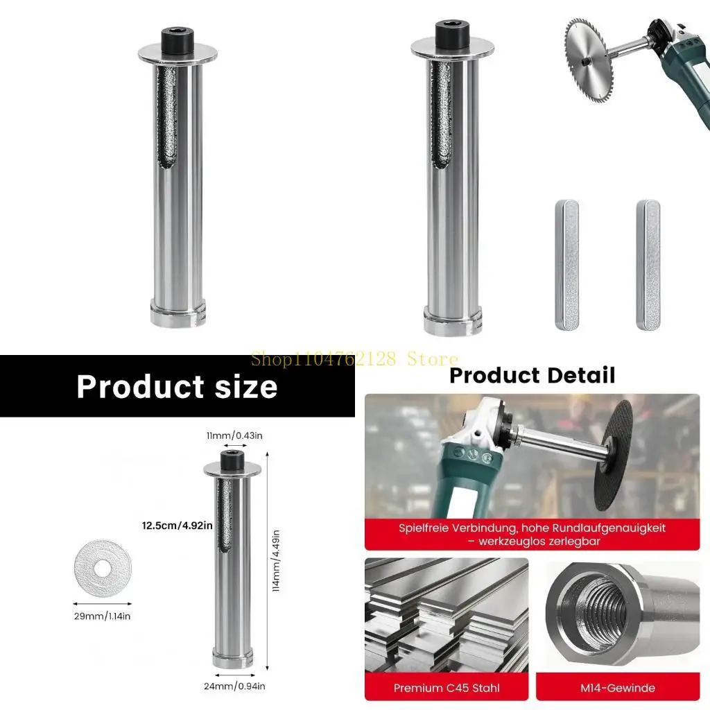 

M14 резьба Arbors для роторного инструмента M14 Удлинительная стержня 114 мм углы угла удлинителя шточь. Лучшая продажа