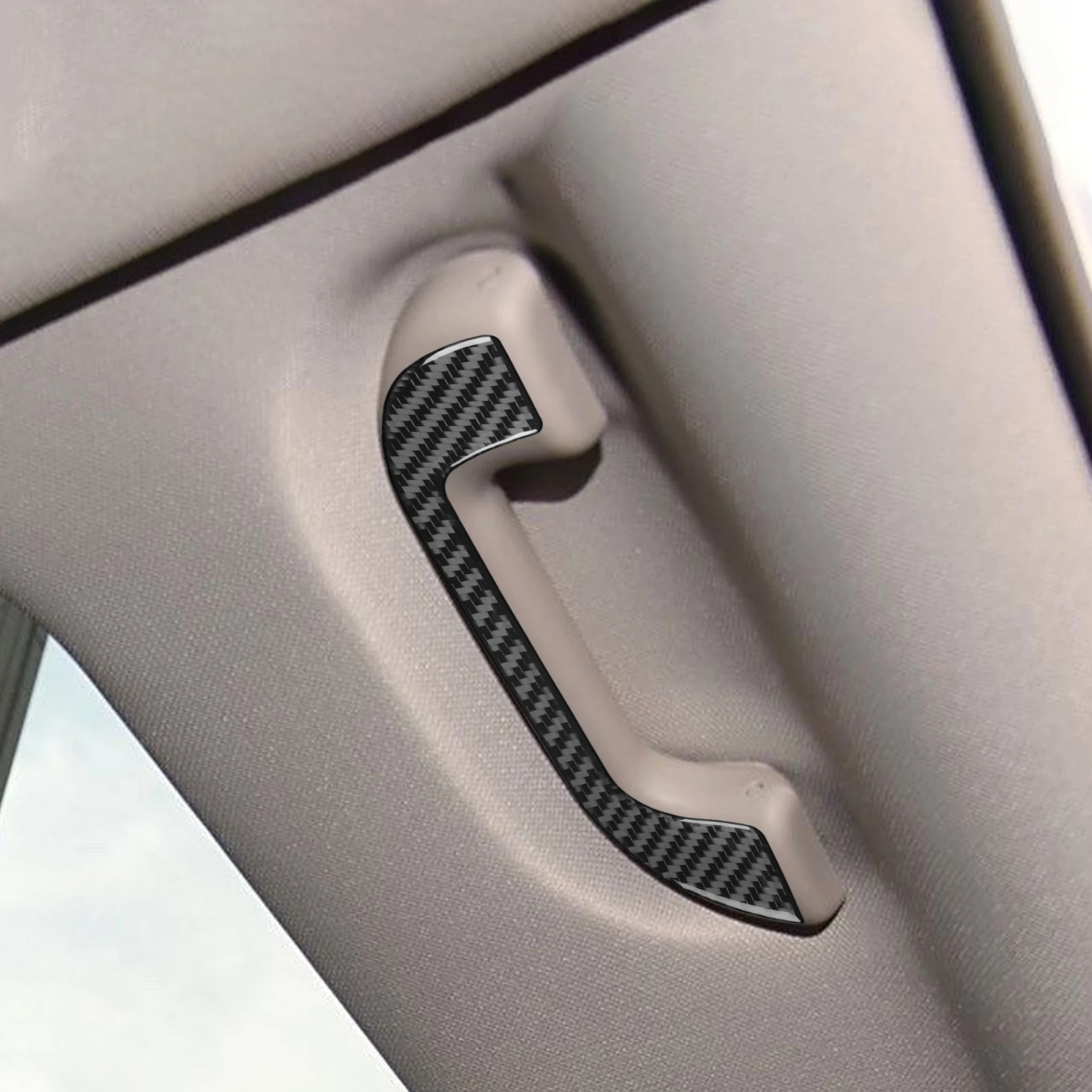 

For Jeep Cherokee 2014-2018 Carbon Fiber Inner Roof Handle Panel Cover Decorative Car Interior Decoration Accessories Sticker