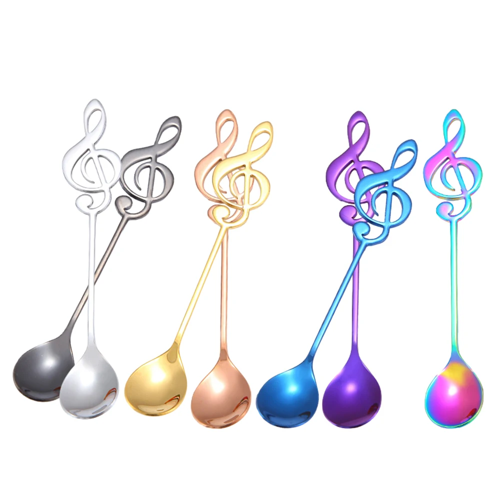 

7 Pcs Stainless Spoon Food Serving Spoons Mixing Dessert Household Dinnerware Handle 304 Portable Milk Tea Shop
