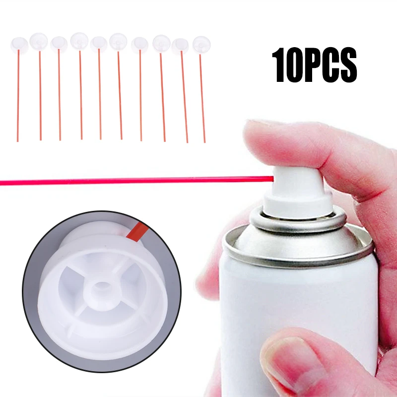 

10 шт. колпачки для распыления краски подходят для женских банок, игольчатый колпачок-распылительная насадка-насадки для распыления краски-наконечники красной тонкой трубки