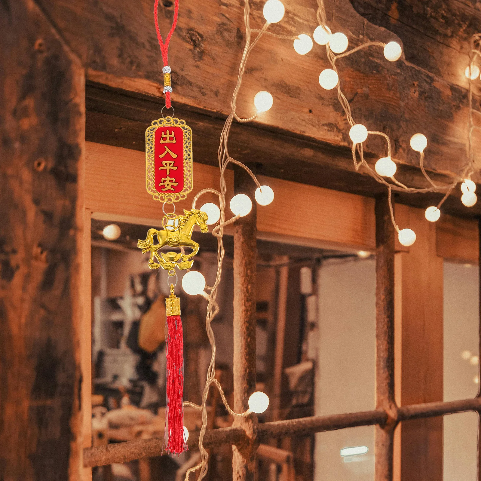 

6pcs New Year Decoration Hanging Ornaments Lunar Year Of The Horse Charms For Home Bonsai Wall Door Wealth Attracting Festival