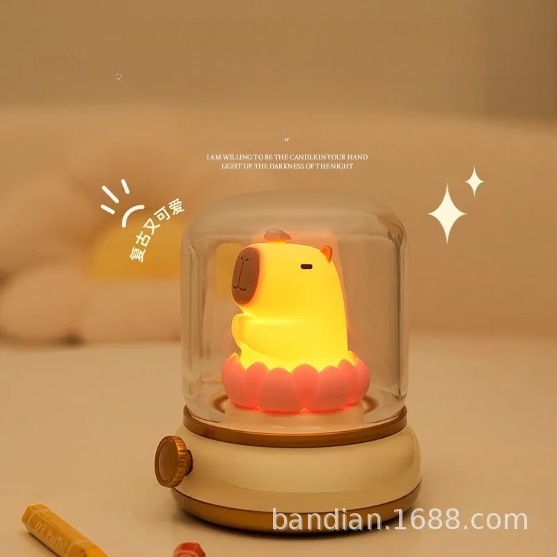 Soft Light for Dreamy Nights Creative Capibara Dolphin Night Light Retro Lamp