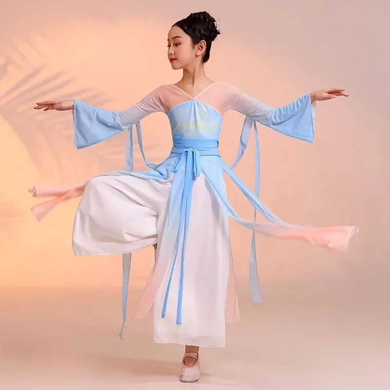 Odzież do ćwiczeń tańca klasycznego Narodowe nowoczesne występy Kostiumy do tańca Yangko Dziewczyny Hanfu Elegancka odzież do tańca dla fanów
