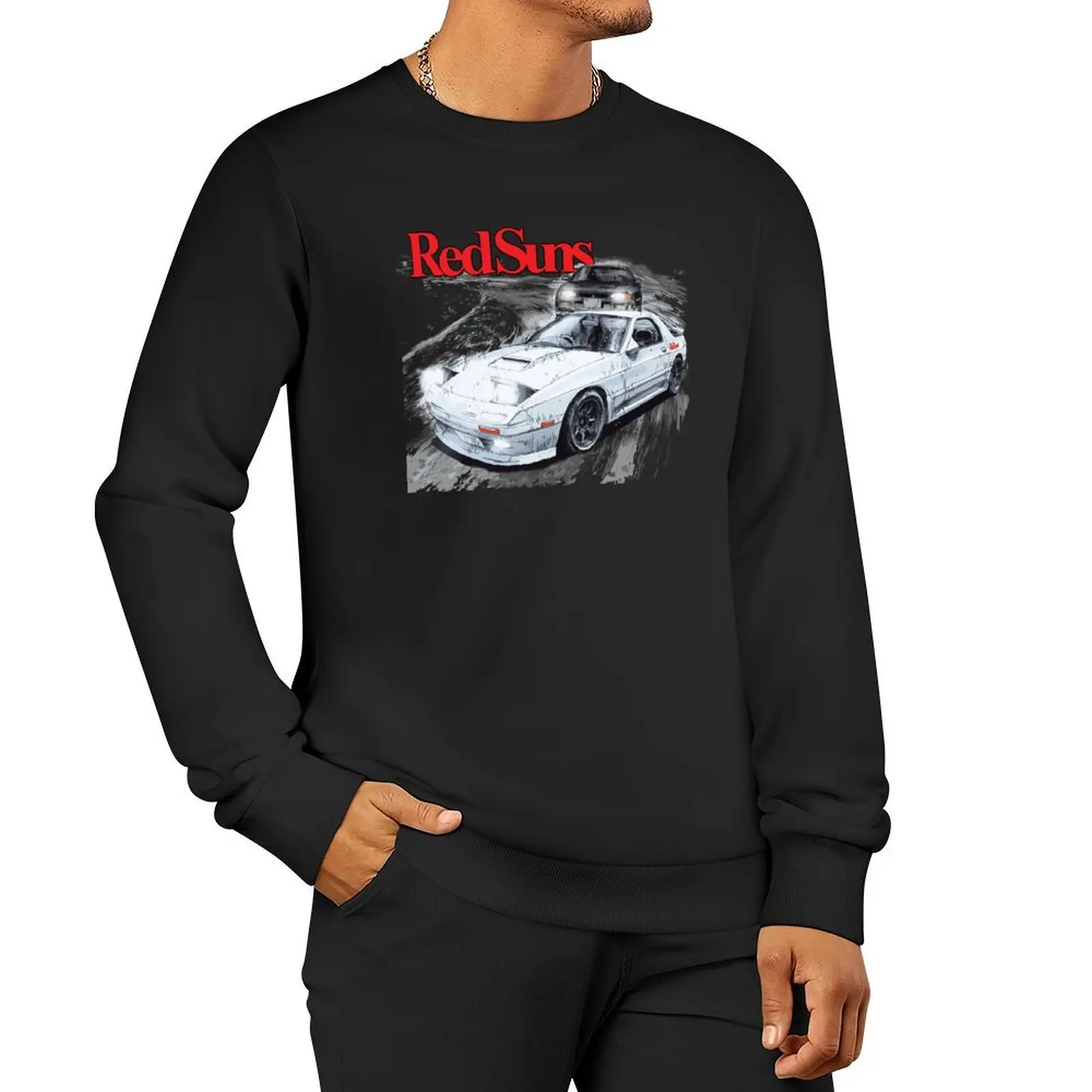 Initial D - RED SUNS VS TEAM EMPERIOR Mountain Drift Racing Tandem Takahashi FC vs Kyoichi Sudo EVO Pullover Hoodie