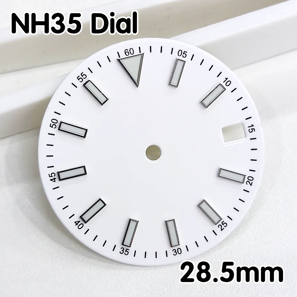 28.5mm dial NH35 dial watch parts change accessories Green luminous dial NH35 watch dial Watch Face