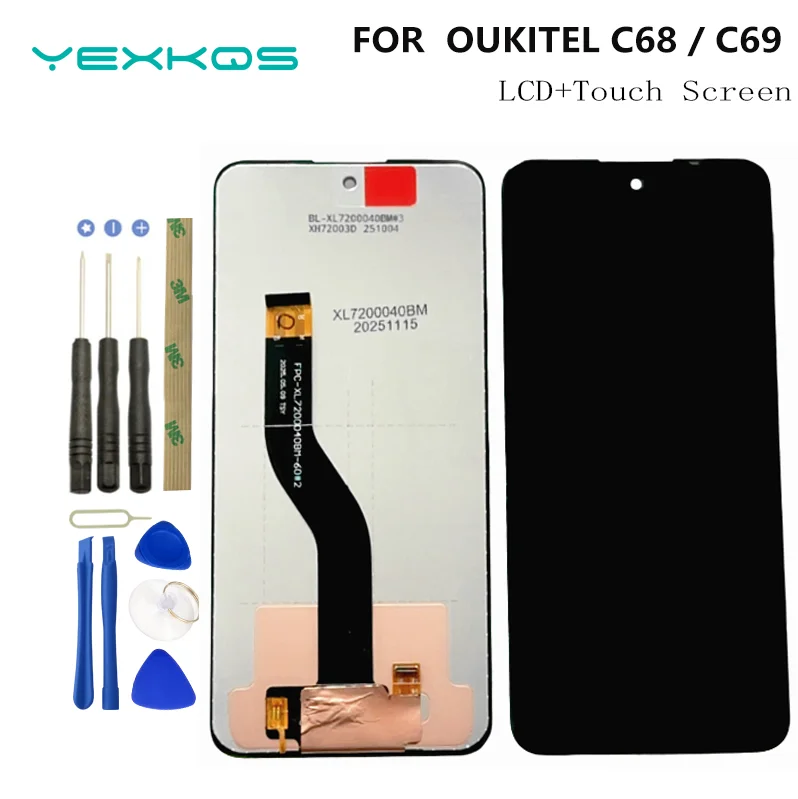 Original For Oukitel C68 C69 LCD Display Screen Digitizer Assembly Replacement For Oukitel C 68 Pro c 68 Plus c 68 LCD