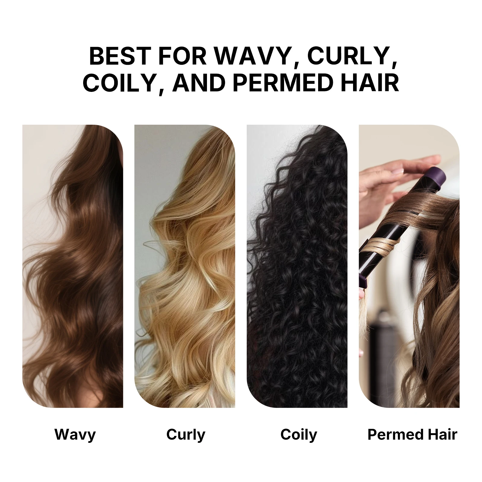 Karseell Curl Defining Cream for Wavy, Curly and Coily Hair, Leave-In Styling Cream to Help Control Frizz, Define Soft Curls