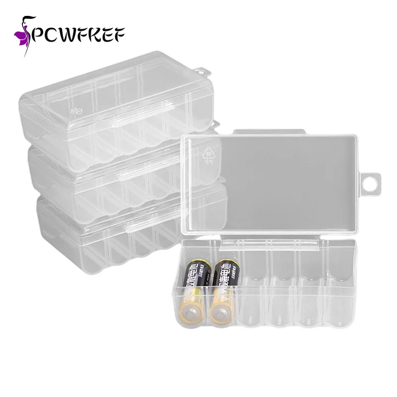 6 Slots Transparent Battery Storage Case Holder Hard Plastic Case Storage Battery Box For AA/AAA Battery Organizer Box