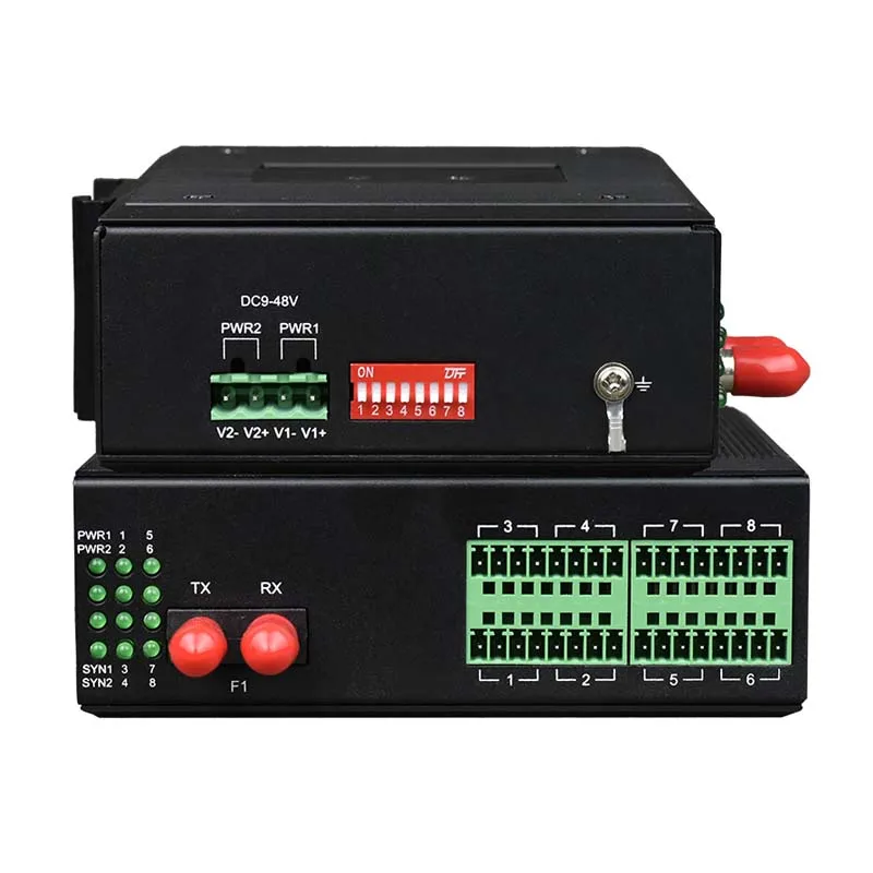 8 channel 4-20mA analogue current to fiber optic converter 4-20mA signal to fiber