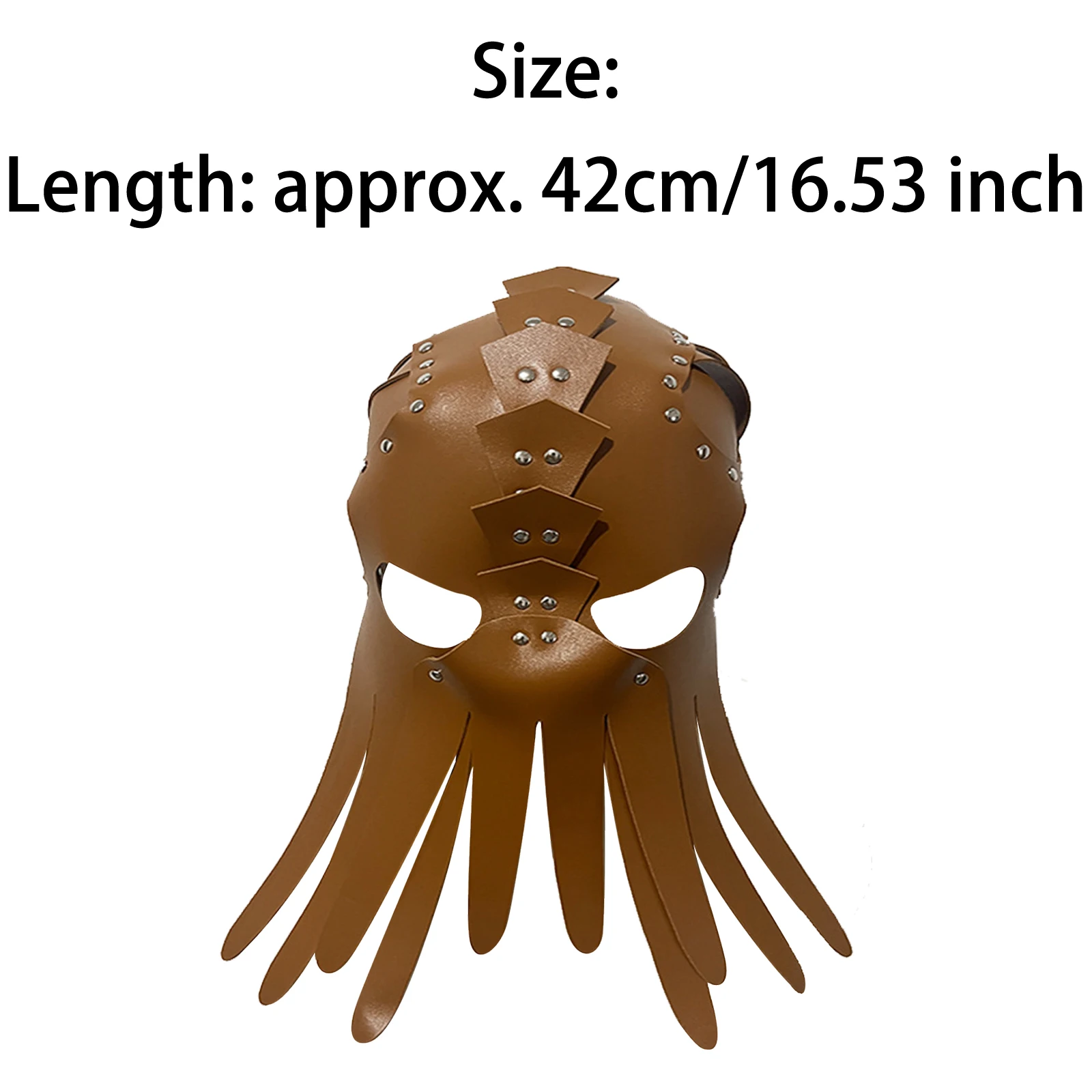 Unisex Octopus Tentakel Verstellbare Kapuze Abdeckung Party Maske Requisiten Zubehör Cosplay Maskerade Gesichtsbedeckung Kunstleder Gothic Maske