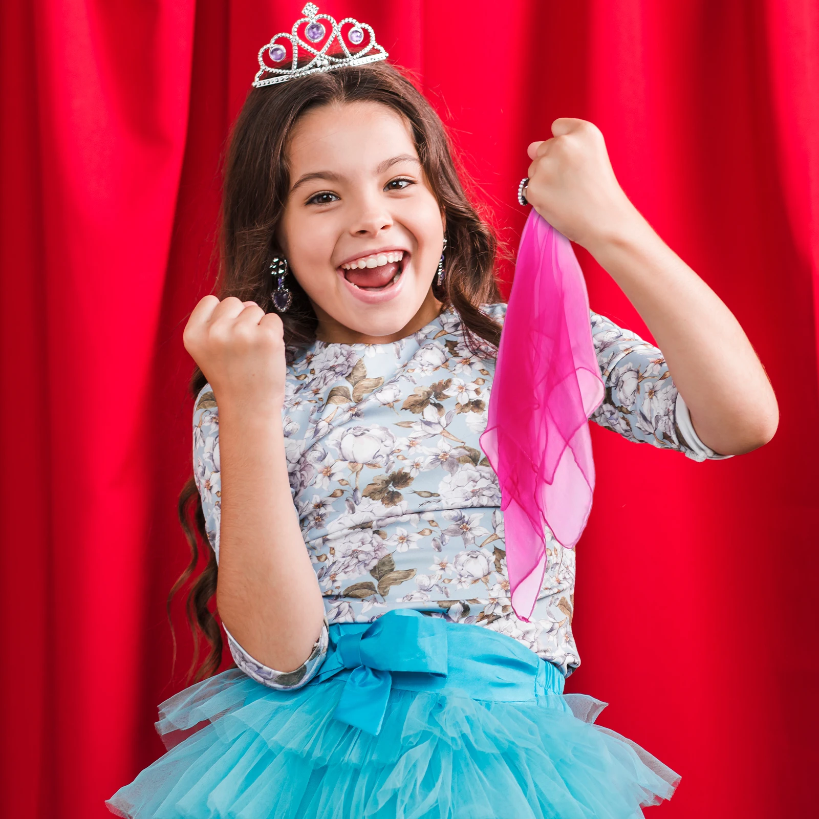 12 قطعة وشاح الرقص الأوشحة اللعب الملونة للأطفال الصغار أداء الاطفال خدعة الحرير الرقص الأطفال آلة موسيقية