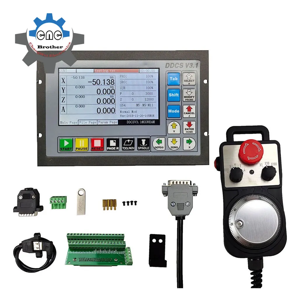 

Автономный контроллер DDCSV3.1 CNC 3/4, Гравировальный сверлильный фрезерный станок 500 кГц + MPG ручное колесо