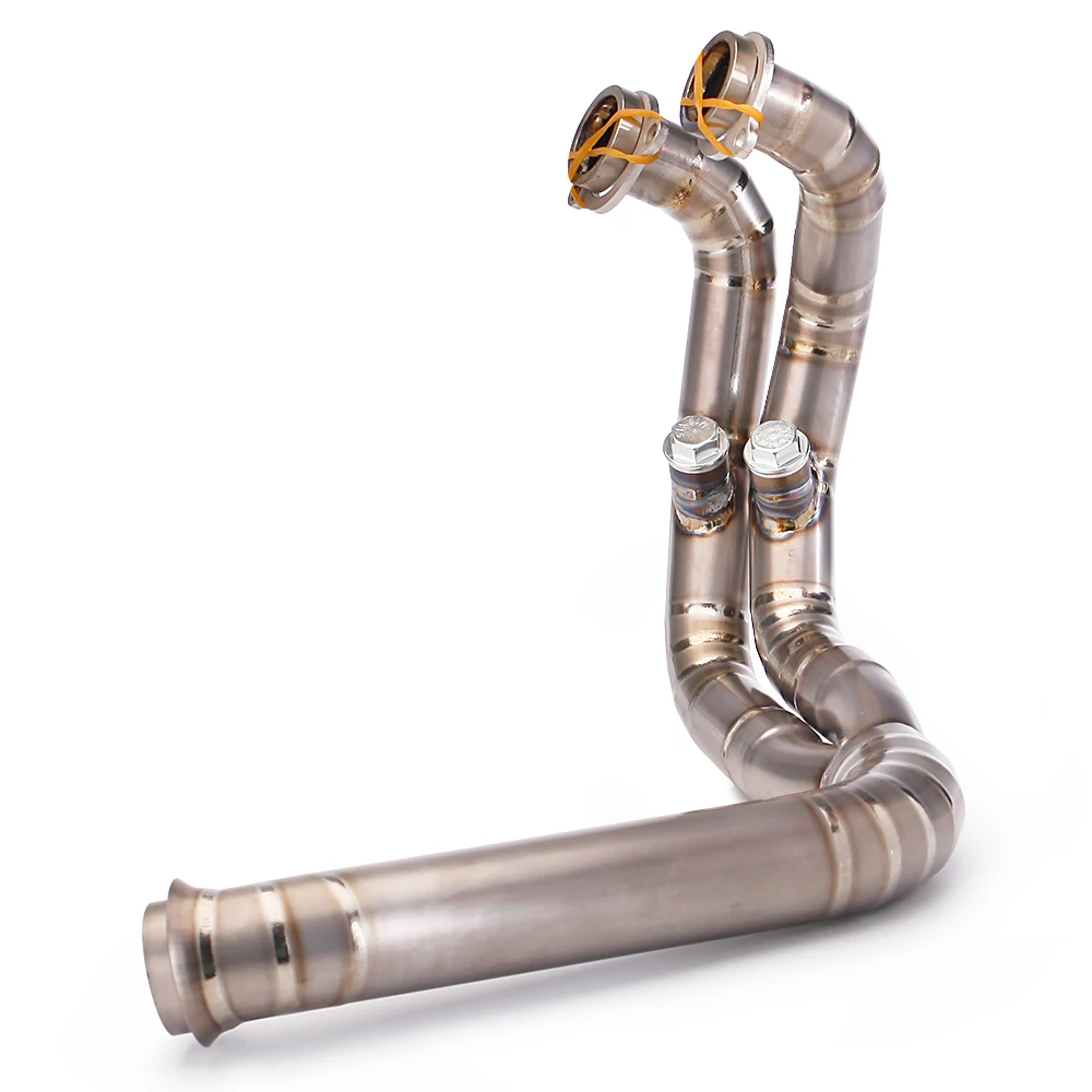 

STLF Motorcycle Exhaust Front Link Pipe for DUKE 790 890 ADV R RALLY Moto Escape Muffler DB Killer Full System Titanium Alloy