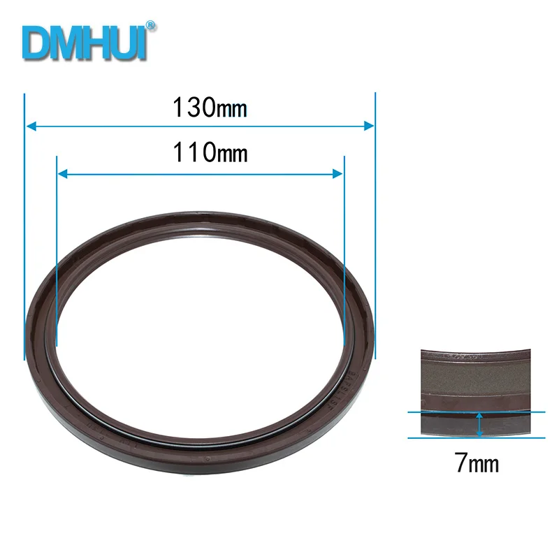 DMHUI High Pressure Shaft Seal 110X130X7mm BAFSL1SF Type FKM Rubber Oil Seal 110*130*7 for A4VGSO500 Pumps, Factory Supply
