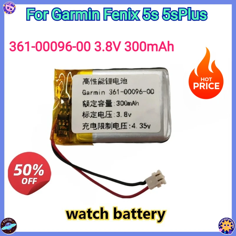 

High Quality 3.8V 361-00096-00 361-00097-00 361-00098-00 Replacement Sports Watch Battery For Garmin Fenix 5 5X 5S Plus