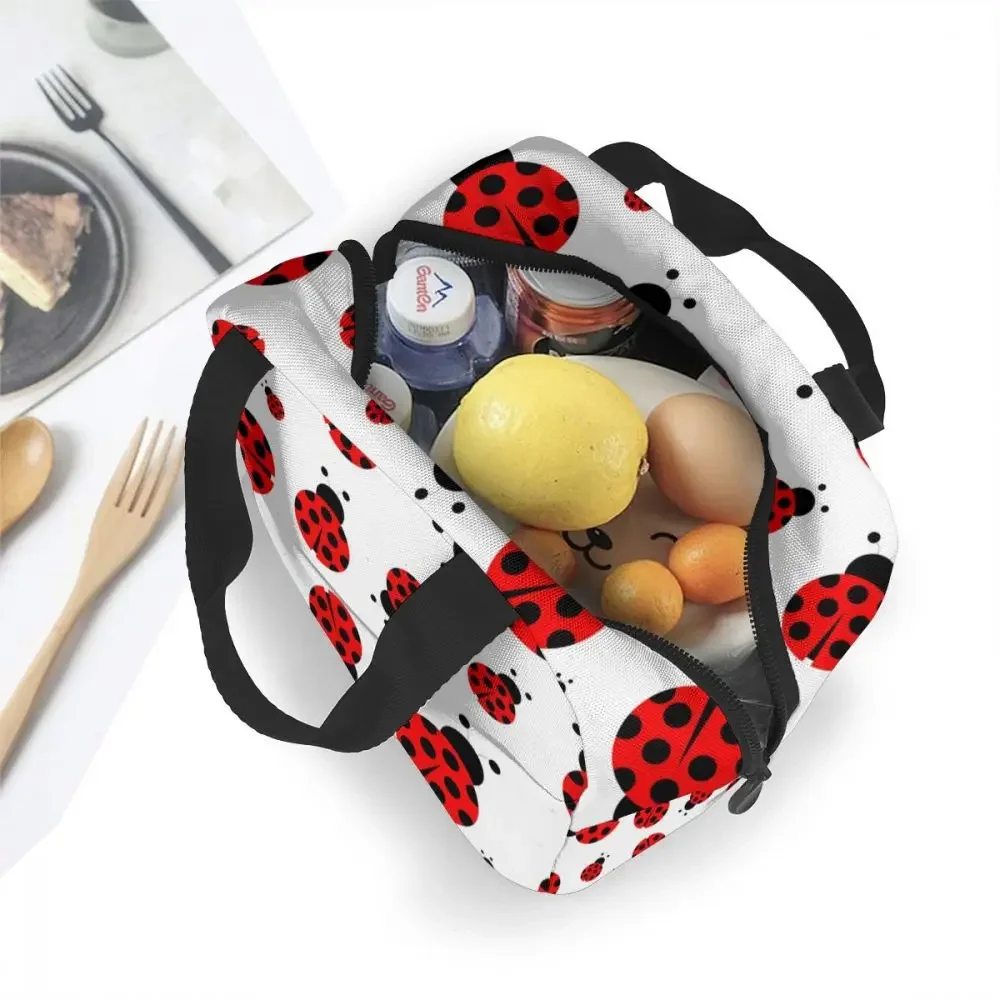 Ladybug Cooler Lunch Box Portable Insulated Lunch Bag Thermal Food Picnic Lunch Bags