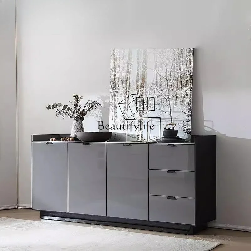 

01Italian style, dining side cabinet, entrance cabinet, living room decoration cabinet against the wall