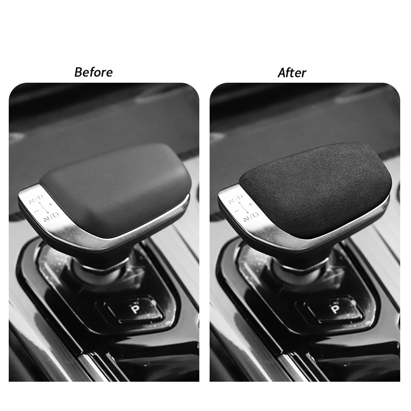 Car Interior Suede Cover Gear Shift Collar Wrap for GEELY MANJARO, Grand Koleos 2021 2022 2023 2024, EMGRAND 2022 2023 2024