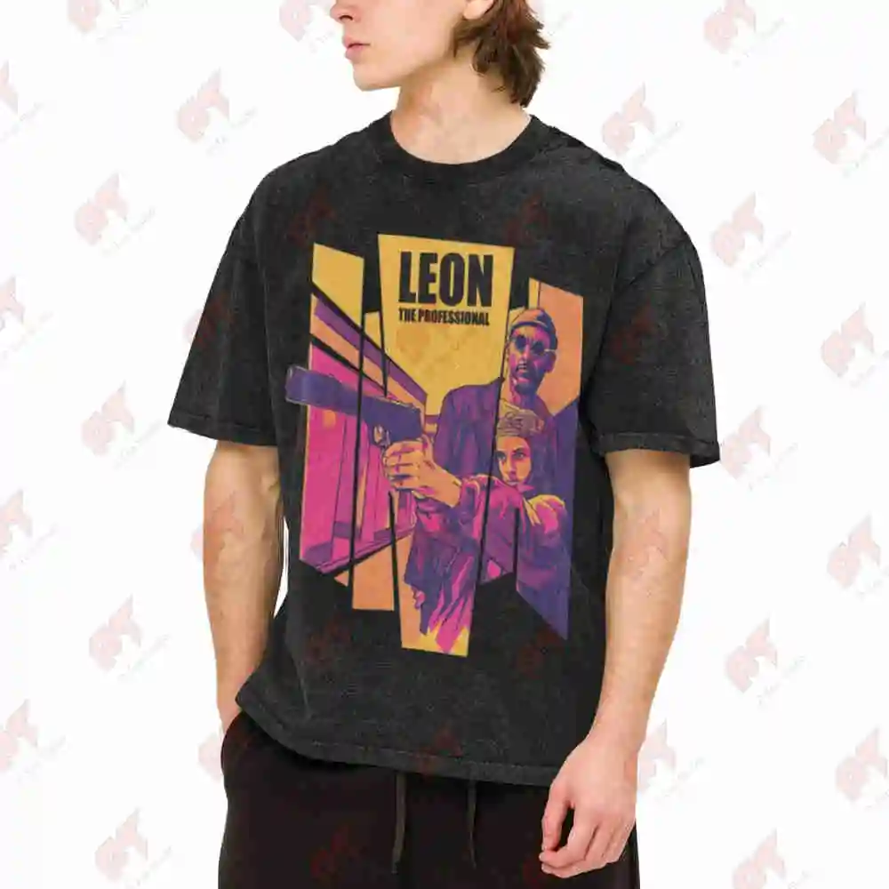 Leon The Professional Vintage Washed Tee Pure Cotton T-Shirt