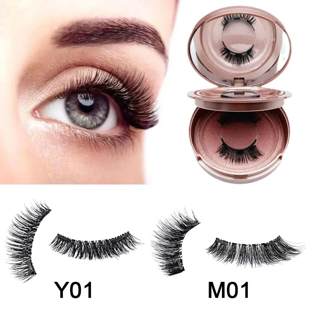 3D Magnetic False Eyelashes With Eyelash Clip Natural Beauty Use Eyelashes False Repeated Makeup Tool Mink Lash Waterproof