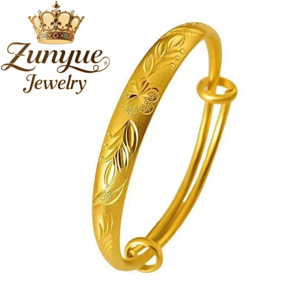

Sand Gold Jewelry Plum Blossom Bracelet Is A Niche Design With A Light Luxury And High-End Feel Fashion Jewelry Charms Exquisite