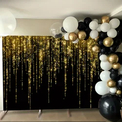 Dreamy Glitters Light Bokeh Shiny Golden Photography Backgrounds Birthday Party Wedding Backdrops Decor Portrait Photocall Props