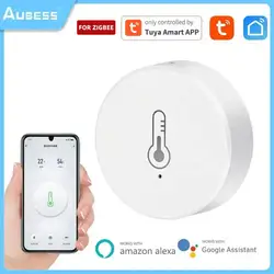 Tuya ZigBee 3.0 Temperature Humidity Sensor Indoor Hygrometer Thermometer Battery Powered Work with Smart Life Alexa Google Home