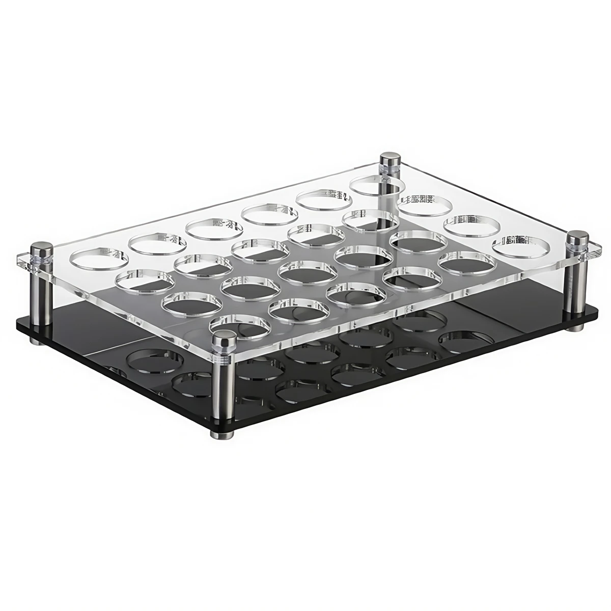 18x12.6x5.2cm 12 Holes for acrylic Cup Organizer Easy Clean for acrylic Organizer Glass Holder Reinforced Design Elements