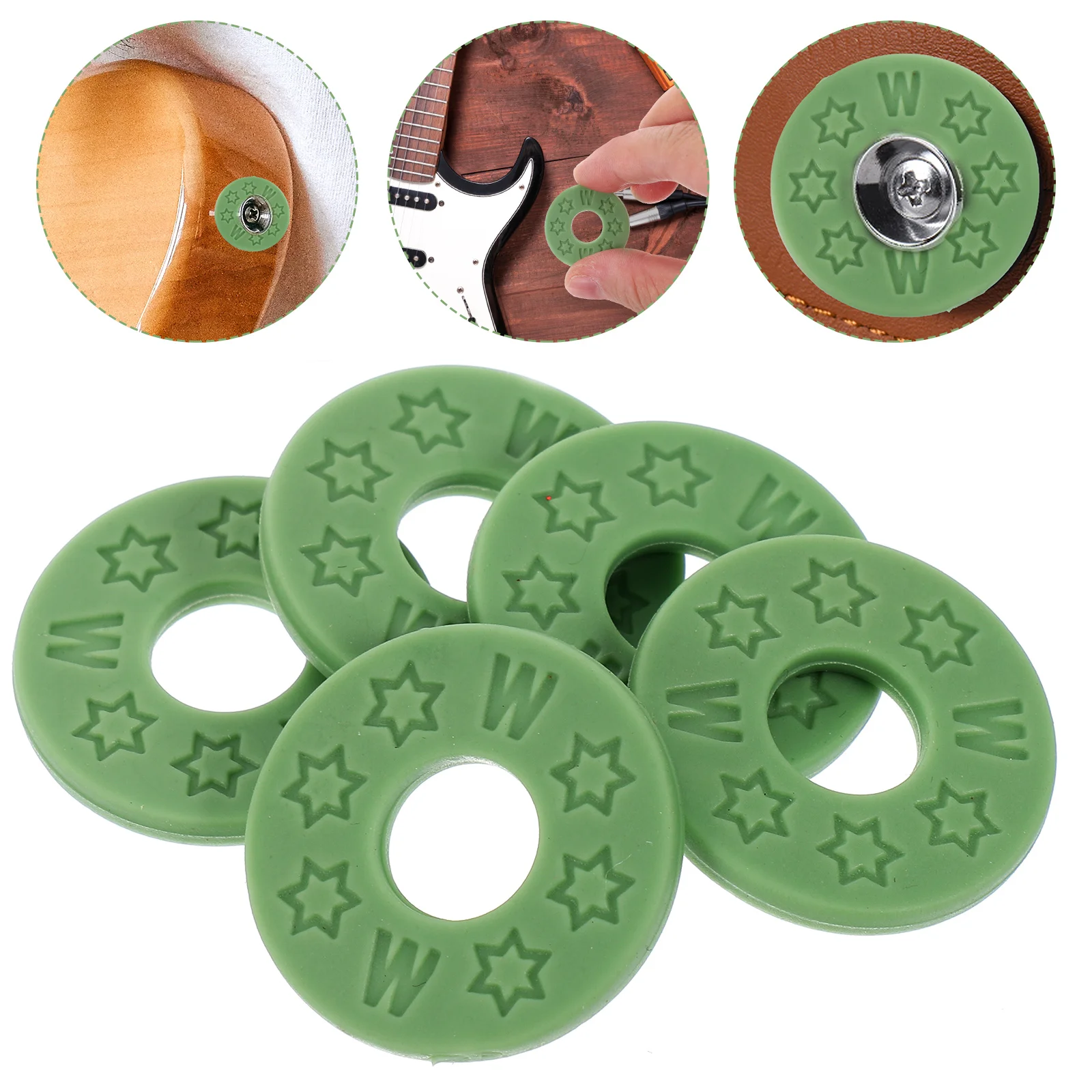 

Guitar Strap Buckle Spacer Protectors Silicone Gaskets Parts Belt Pad Accessories Safety and Accessory