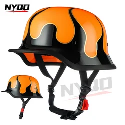 Motorcycle Helmet Male Summer Soldier Helmet Retro Cruise Half Helmet Electric Car Female Locomotive Four Seasons German Pollen
