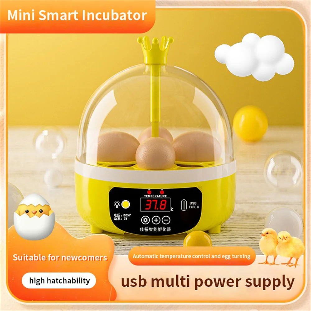 Automatic/Manual incubator Small thermostatic incubator for home Humidity control noiseless insulated foam egg incubator