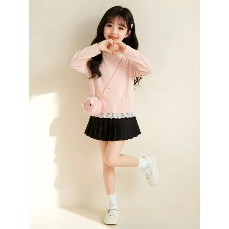 

Korean-style trendy and cool little girl's fashionable outfit2026New, super stylish hoodie autumn outfit set