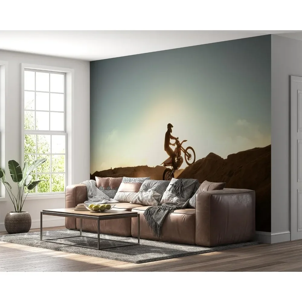 Self Adhesive Motocross Offroad Wall Mural - Office Room Wallpaper & Home Wall Decor -625cm x 300cm (246