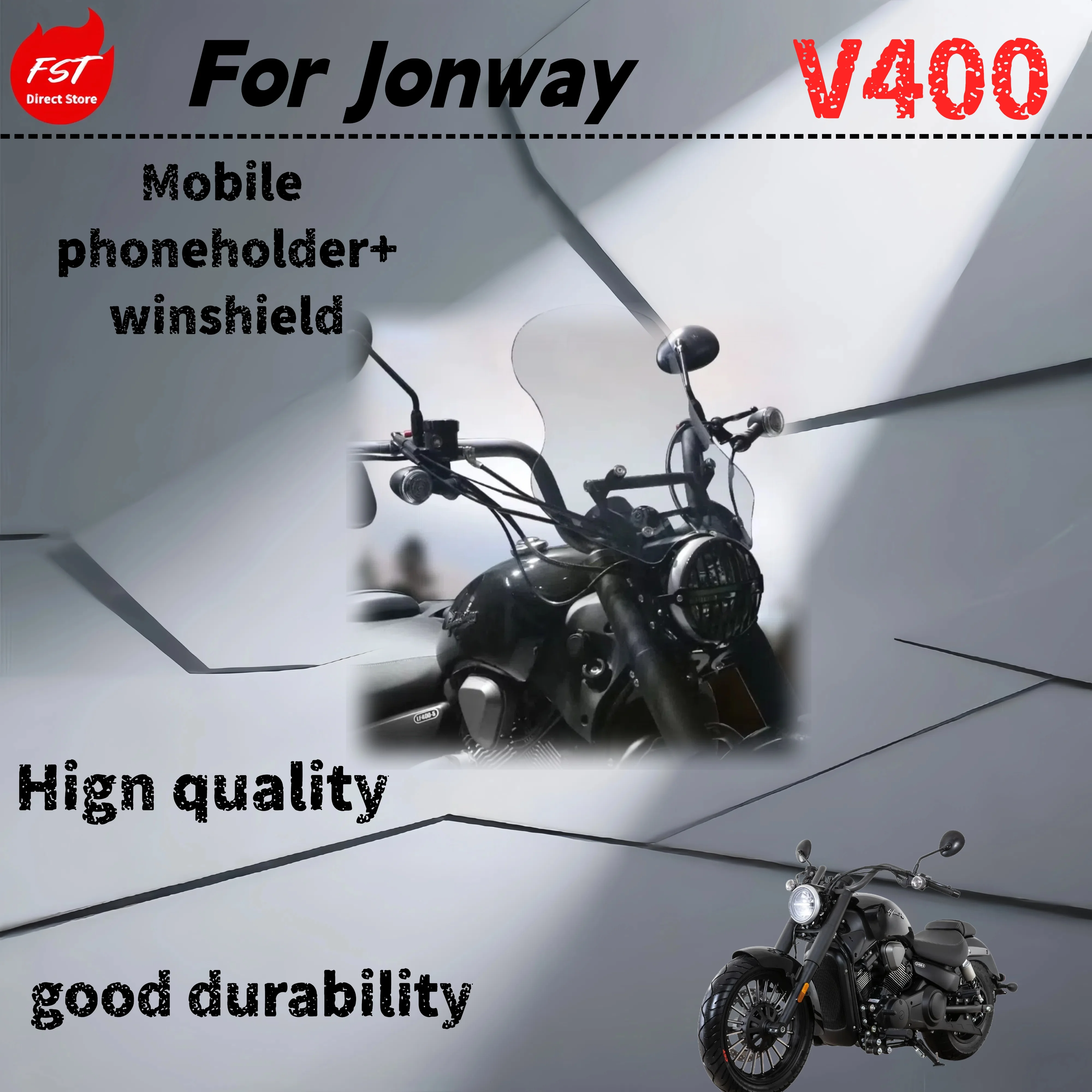 

For Jonway V400 front windshield windshield wind deflector modified navigation mobile phone holder extension rod