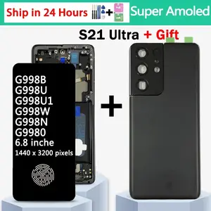 6.8 Super AMOLED Samsung S21 Ultra 5G G998 G998U Display Touch Screen Digitizer Samsung S21Ultra G998B LCD