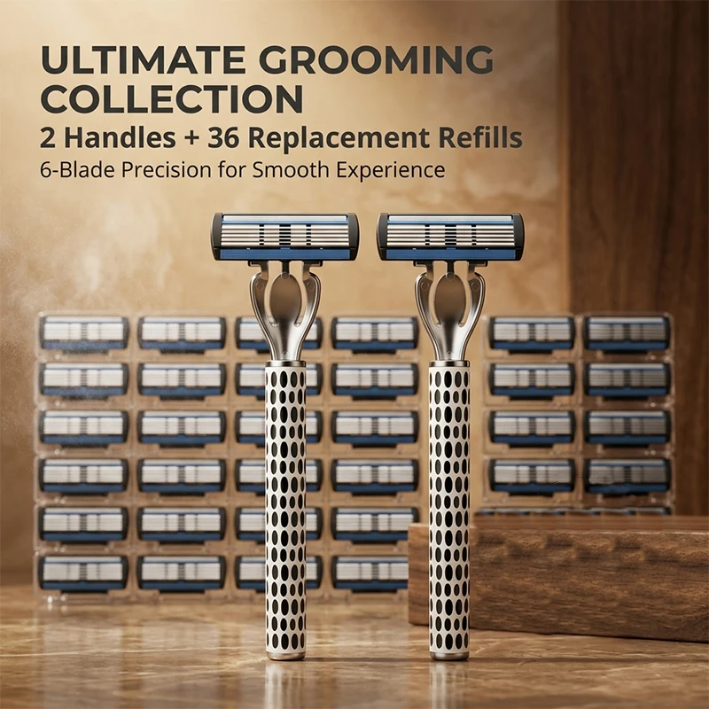 

[Men's Shaving Set] 6-layer blade design for women's razors, anti slip, sharp shaving, painless and essential for men