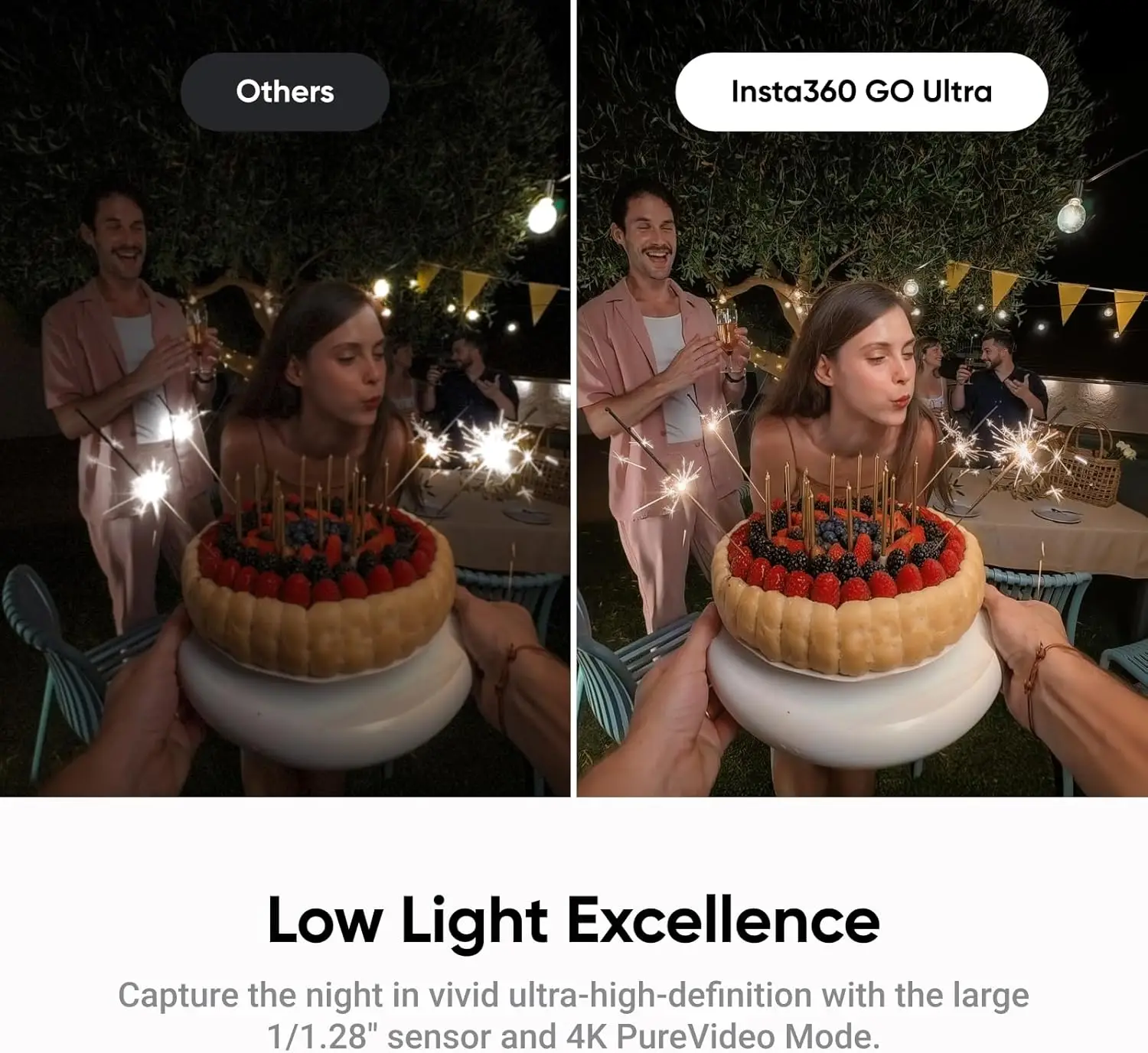 Insta360 GO Ultra - كاميرا صغيرة 4K بدون استخدام اليدين خفيفة الوزن وجزء علوي متنقل في تثبيت الإضاءة المنخفضة بطارية 200 دقيقة 10 متر مقاومة للماء أصلية جديدة