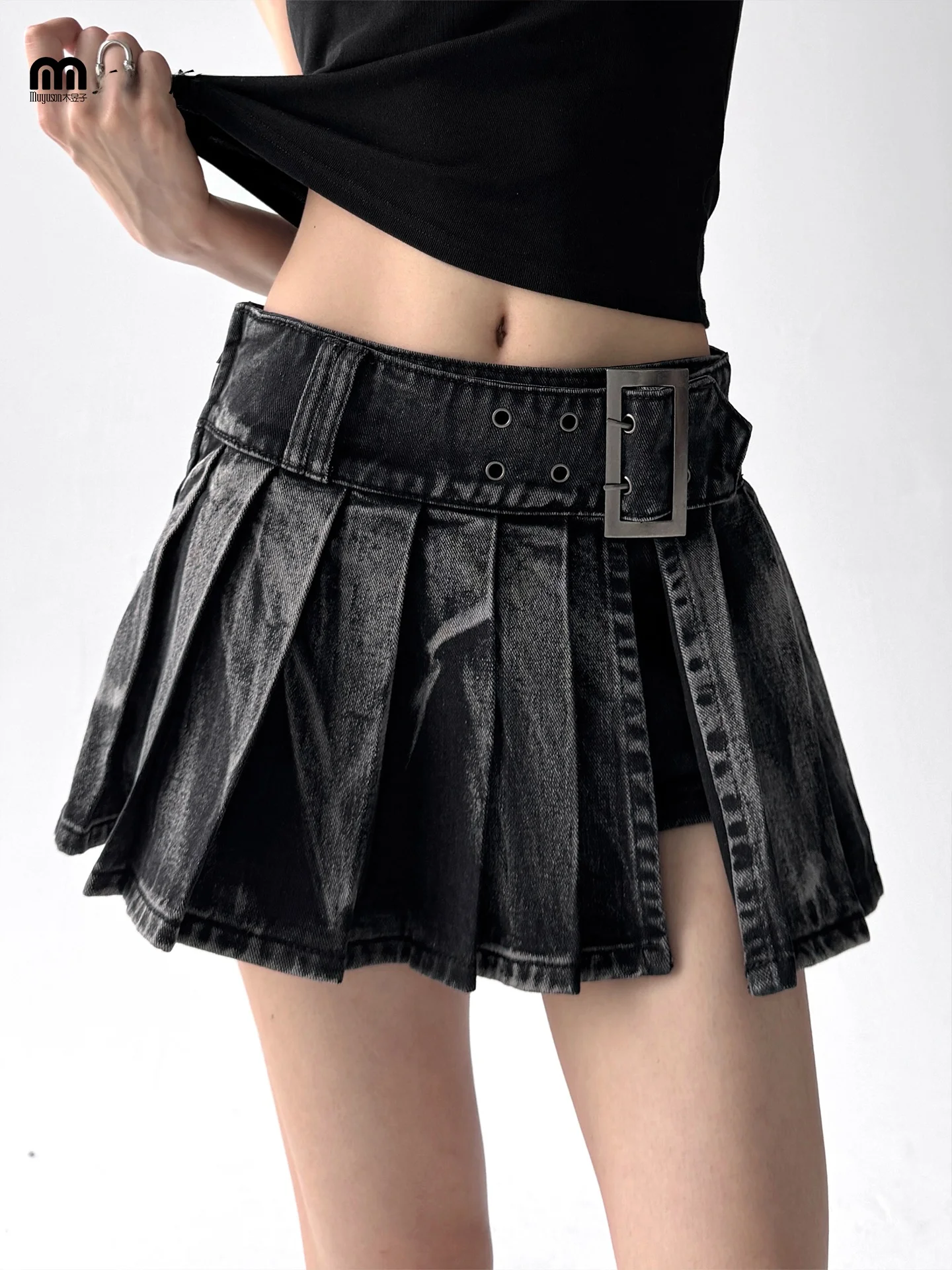 

American Retro Hot Girl Sle High Waist Slim A-Line Skirt Women's Faion Summer New Arrival Versatile Bodycon ort Skirt