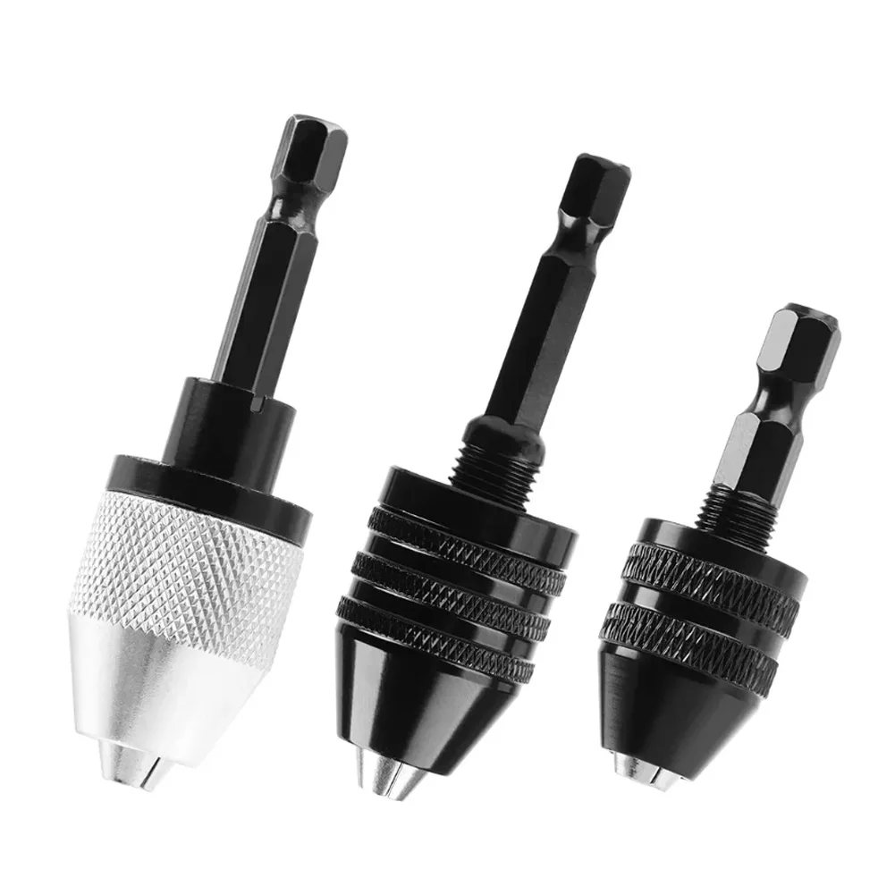 

Набор из 3 быстросменных адаптеров для сверлильного патрона, шестигранный конвертер для сверл 6,35 мм, подходит для сверления дерева и металла