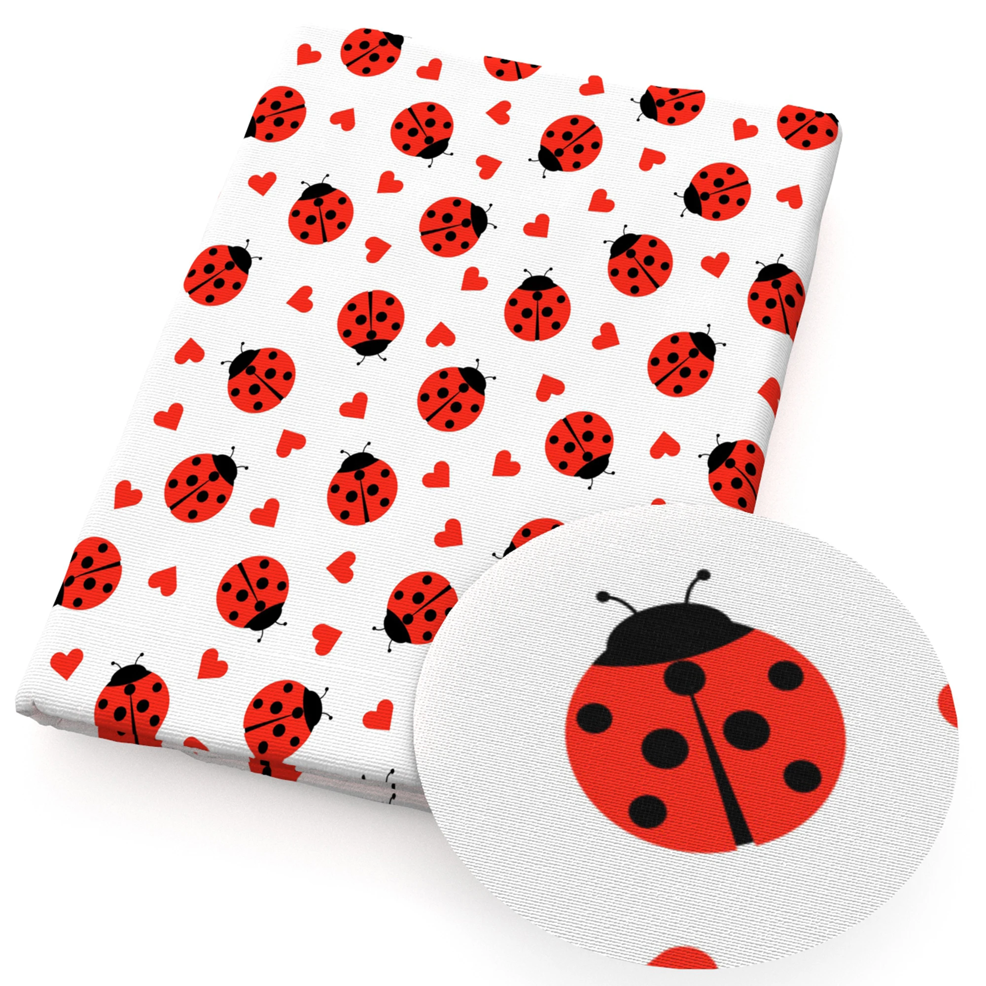 Cartoon Animals Ladybug Printed Polyester Pure Cotton Material By the Meter Patchwork Tissue Sewing Quilting Fabrics Needlework