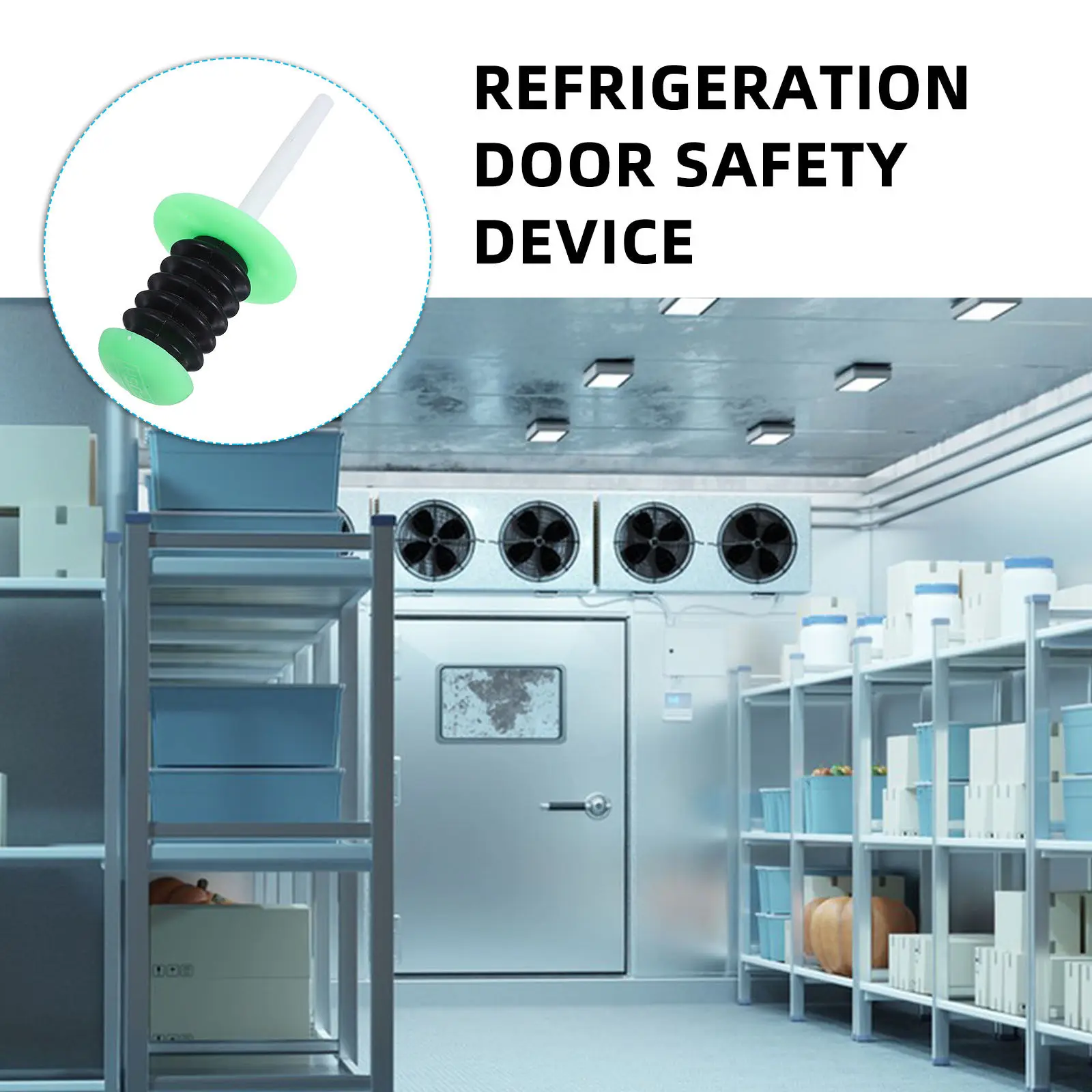 

Светящийся замок-фиксатор для дверей холодильных камер, аварийный эвакуационный стержень для промышленных холодильных установок, подходит для дверей толщиной до 10 см