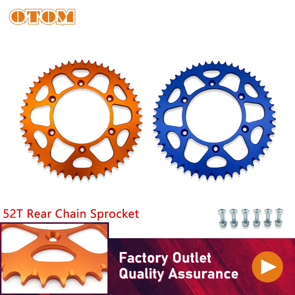 2023 Motocross Rear Chain Sprocket 52T 7075 Aviation Aluminum Chain Plate For KTM GASGAS 7771015105201 HUSQVARNA 7771015105230