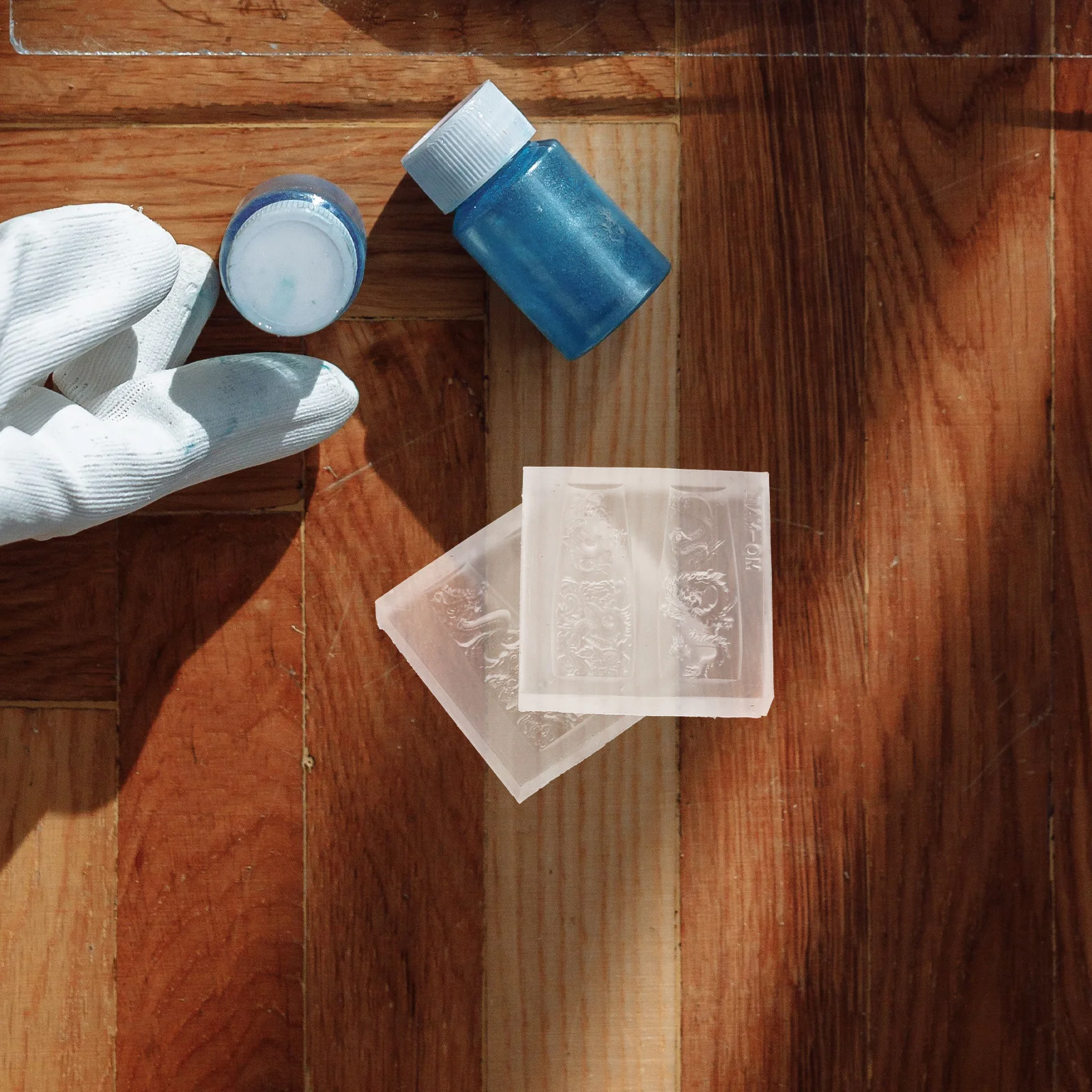 

2Pcs DIY Nail Decor Mold Silicone 3D Manicure Decoration Template Reusable Flexible Detailed Chinese Style Pattern Long-Lasting