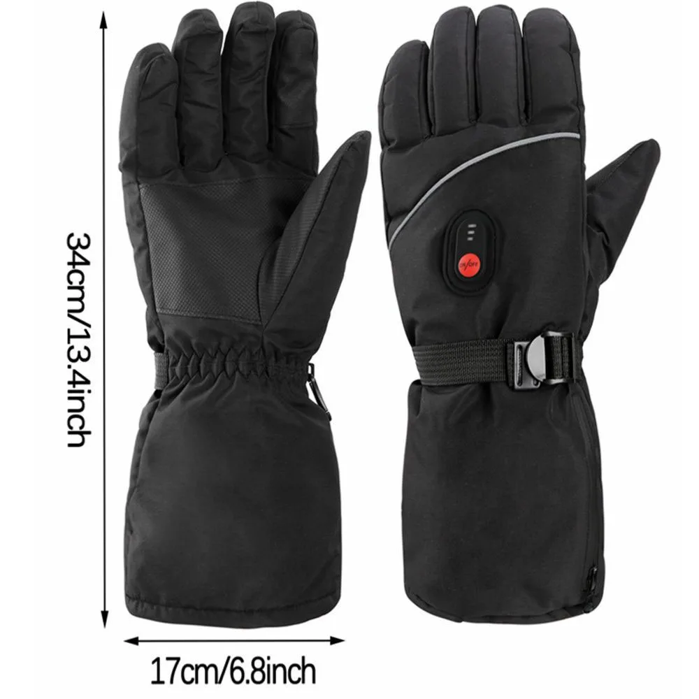 Outdoor Ski Riding Warm Gloves Temperature Control Button Mittens For Climbing Hiking