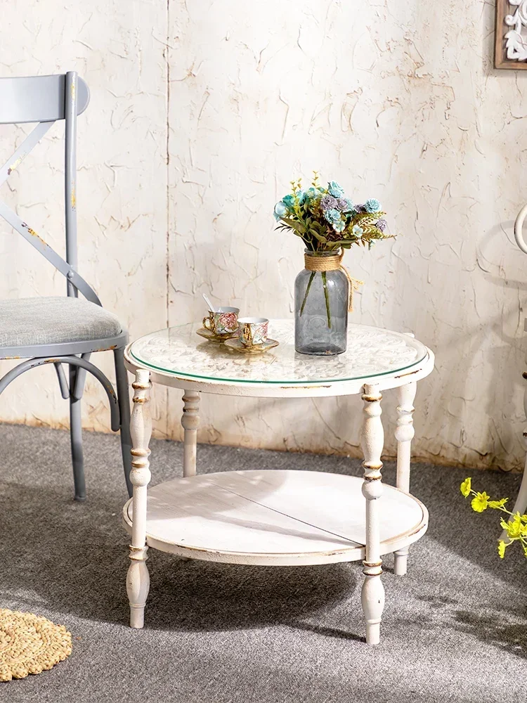 Retro Side Table for Living Room Stable Structure Smooth Surface Easy Assembly Long Lasting Reinforced Frame Easy to Clean