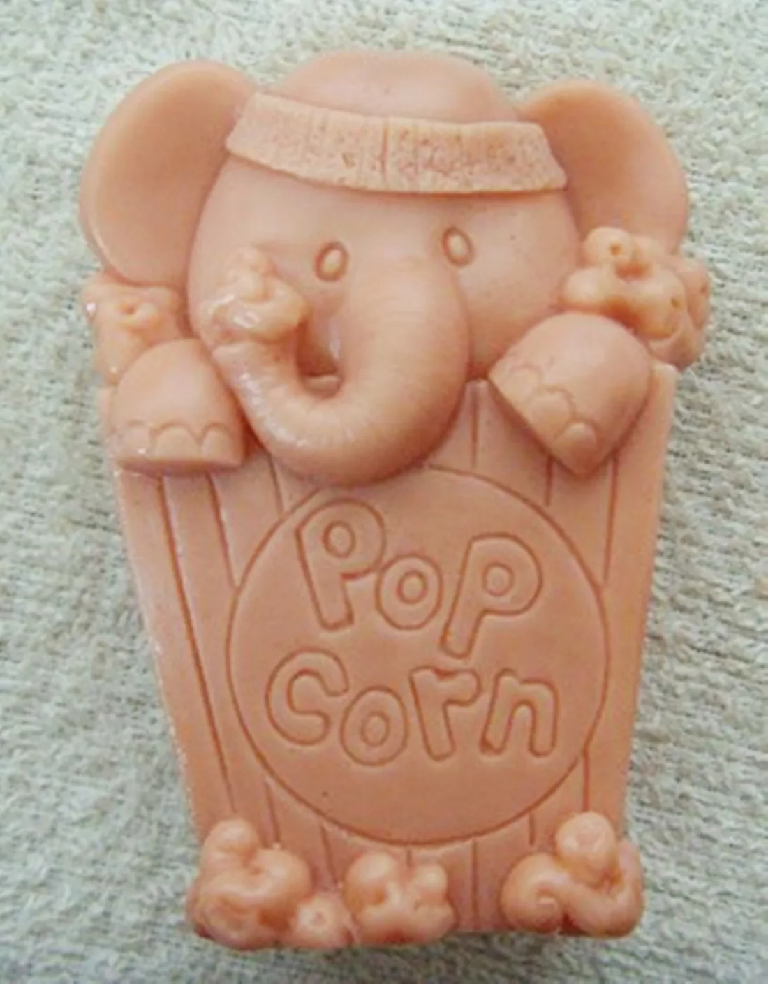 1pcs Elephant & Pop Corn(ZX391) Silicone Handmade Soap Mold Crafts DIY Mold