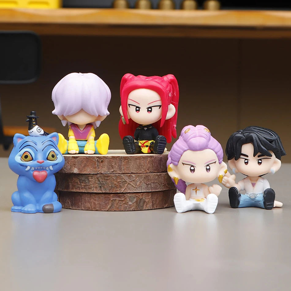 10 قطعة/المجموعة K-pop شيطان الصيادين أنيمي الشكل اللعب Q نسخة Derpys النمر رومي ميرا زوي كس تمثال الدمى المشجعين هدايا عيد الميلاد #5