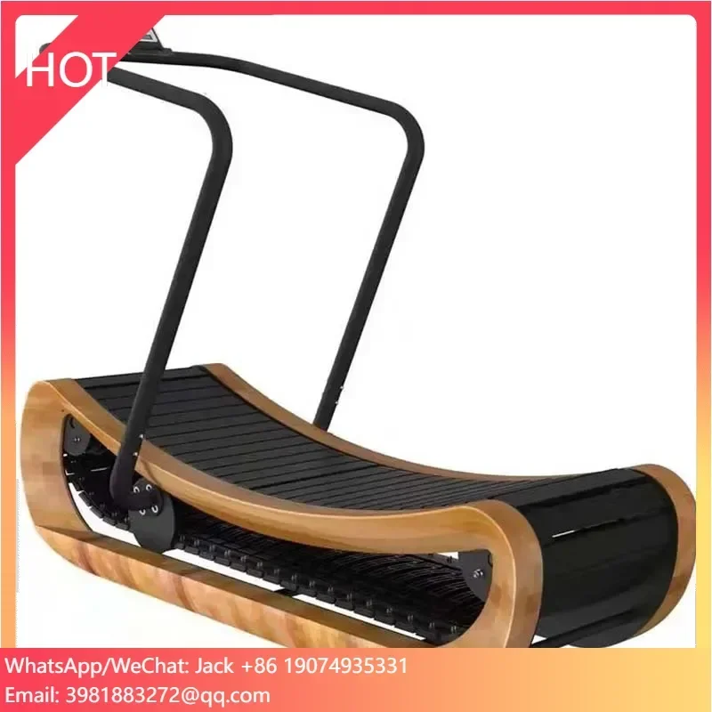 Cardio Fitness Equipment Curve Treadmill Woodway Running Machine Wooden Unpowered Treadmill