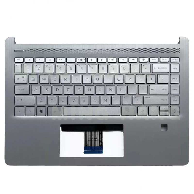 

l For HP 14s-dq 14-dq Palmrest Upper Case Non-Backlit Keyboard L61506-001 Silver